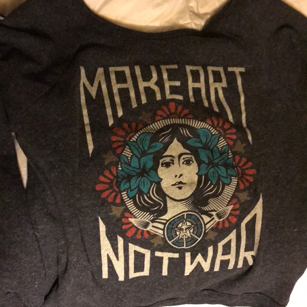 Obey “Make Art Not War” Pullover Sweater